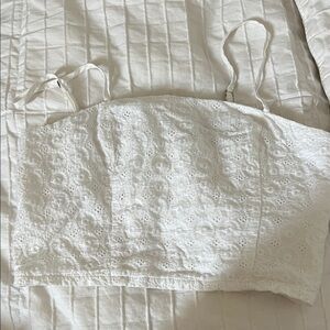 Aeropostale White Eyelet Tank Top